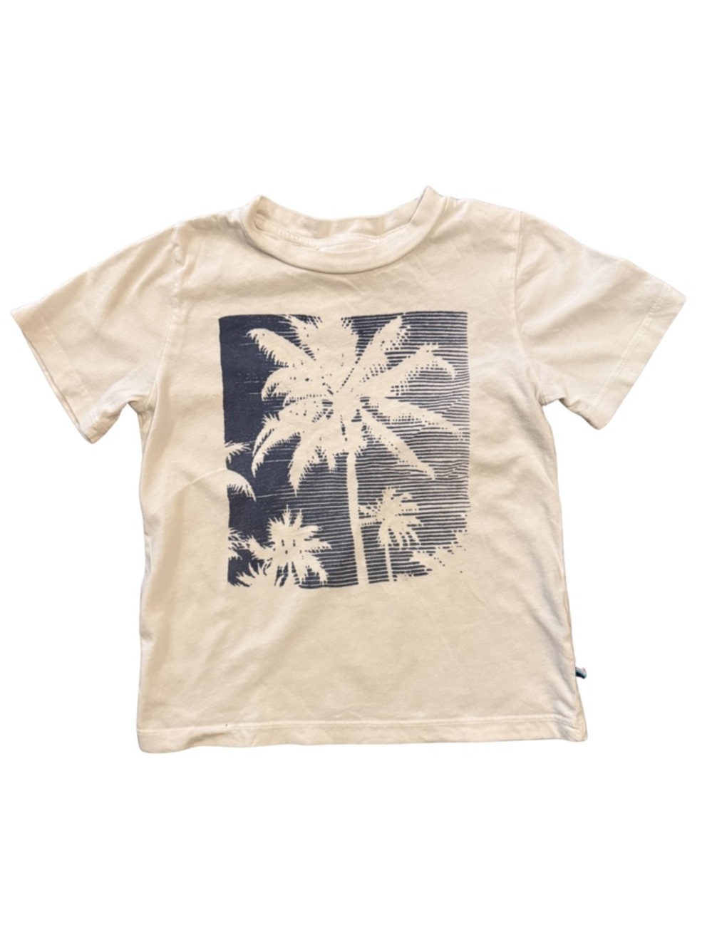 Sol Angeles coastal white with Navy Palm Tree t-shirt  4T excellent condition